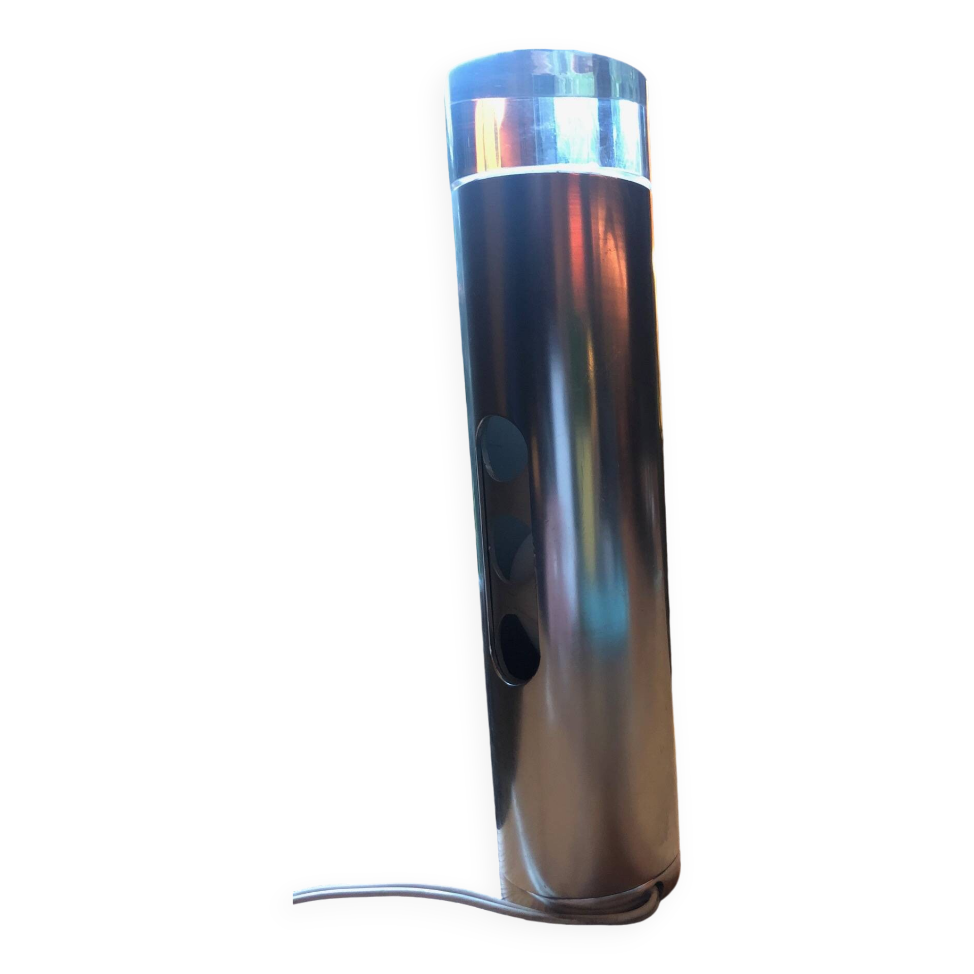 Vintage Cylindrical Lamp • Minimalist Totem • Space Age • 1970