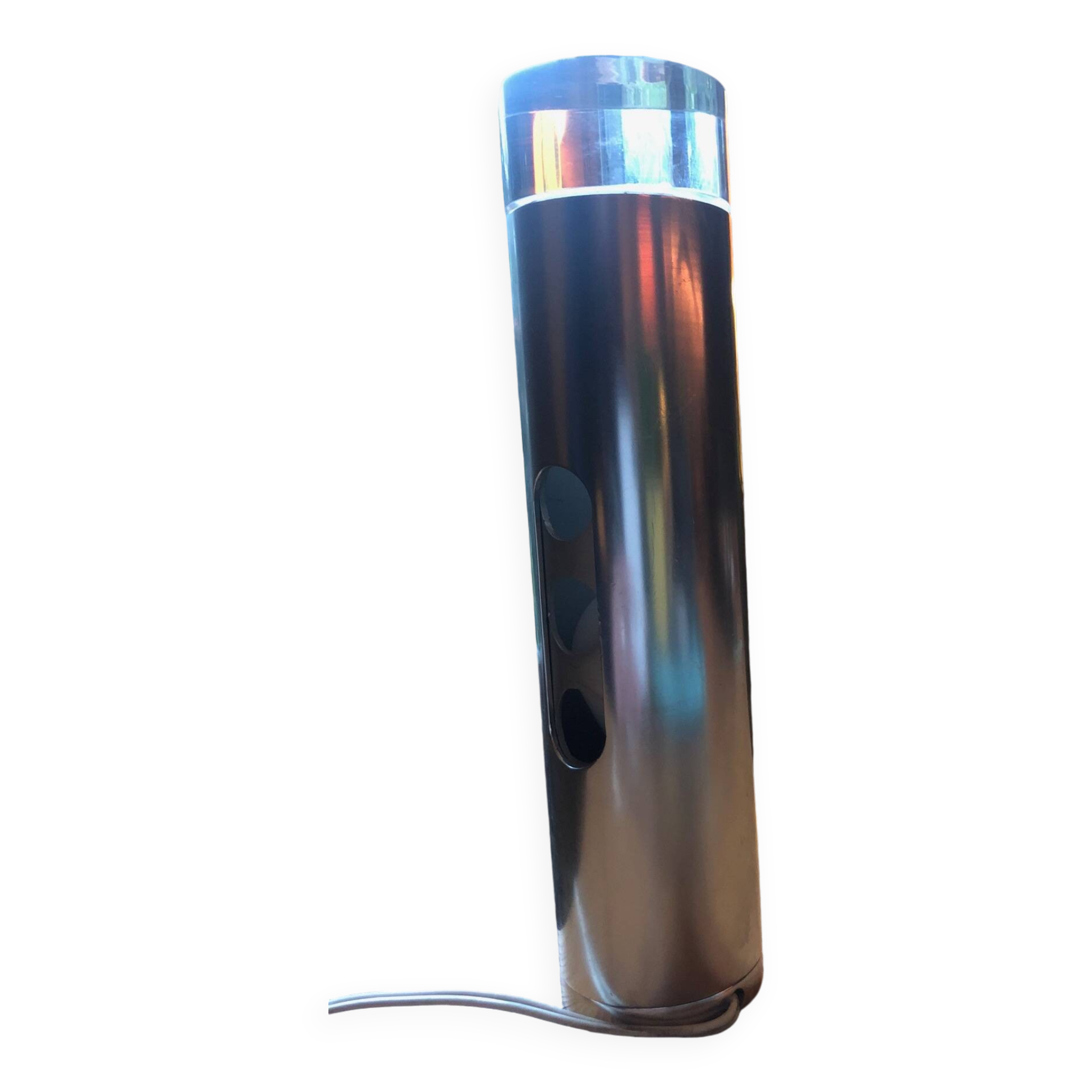 Vintage Cylindrical Lamp • Minimalist Totem • Space Age • 1970