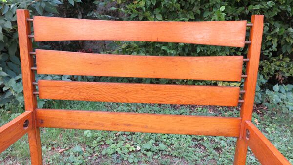 lit une personne en chêne blond années 50-60