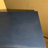 Old side table in blue wood