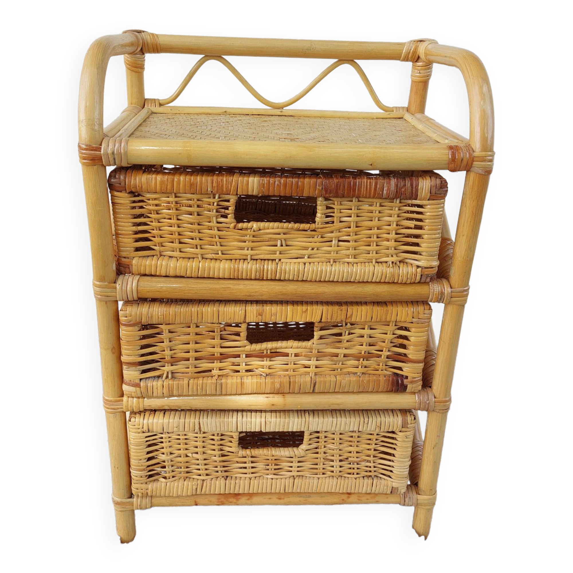mini wicker chest of drawers