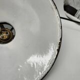 Enameled sheet metal pendant lights