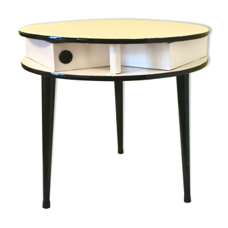 Side table, vintage pedestal table