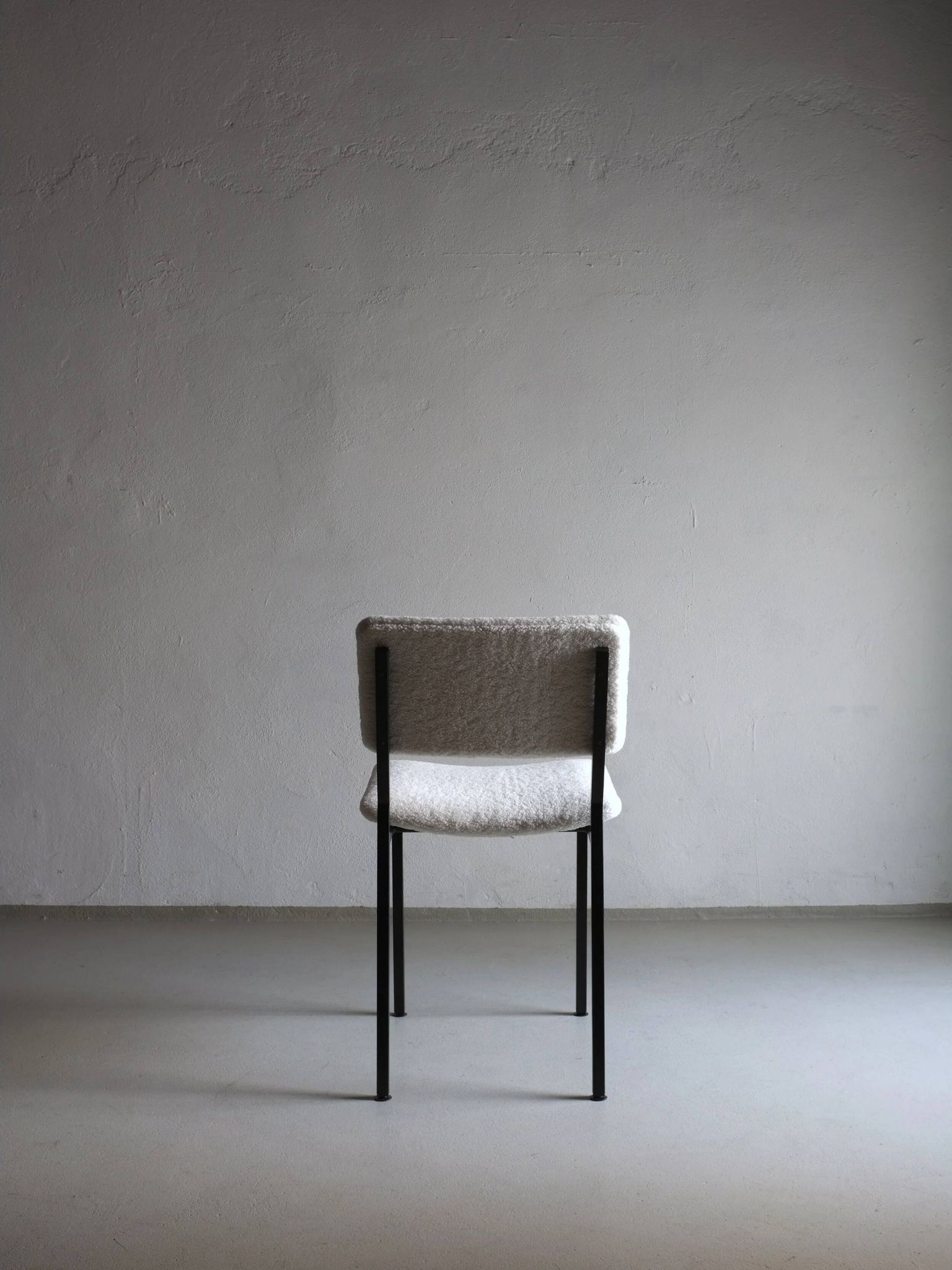 Black metal boucle chair | Kembo | Netherlands | 1960s