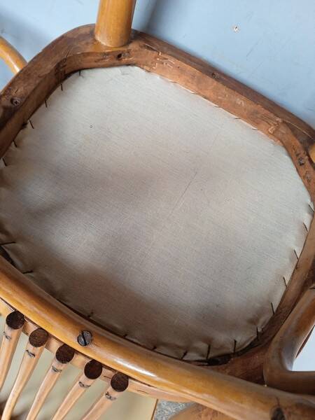 4 designer chairs in bent beech ep 1950 Italy