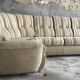 Corner sofa convertible in antique wool brand GMC seats - design 1970