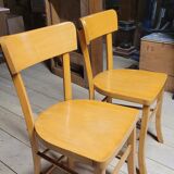 Paire chaises de bistrot ancienne, 1950s