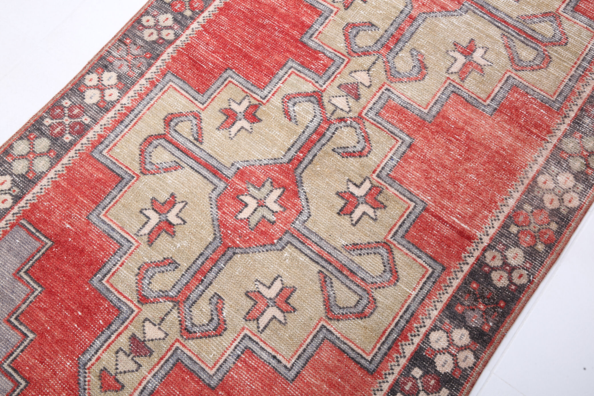 3x8 oriental madallion turkish runner rug,107x247cm
