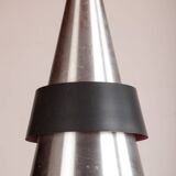 Large Danish Aluminum pendant light, Corona model by Jo Hammerborg for Fog & Mørup 1960.