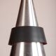 Large Danish Aluminum pendant light, Corona model by Jo Hammerborg for Fog & Mørup 1960.