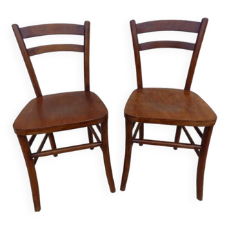 2 Lutherrma brand bistro chairs in their patinas – Very good condition