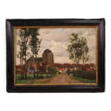 Great landscape painting signed G. V. Hoven and dated 1918