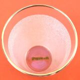 1960s 5 orangeade glasses "Grappe d'or" Frosted white glass