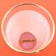 1960s 5 orangeade glasses "Grappe d'or" Frosted white glass