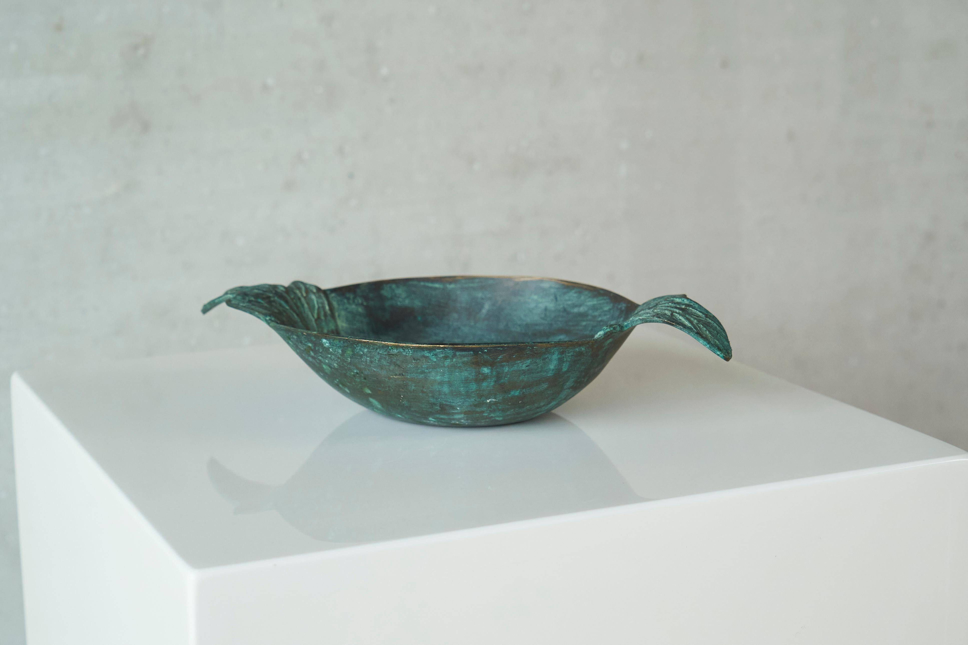 Patinated bronze cup, early 20th century