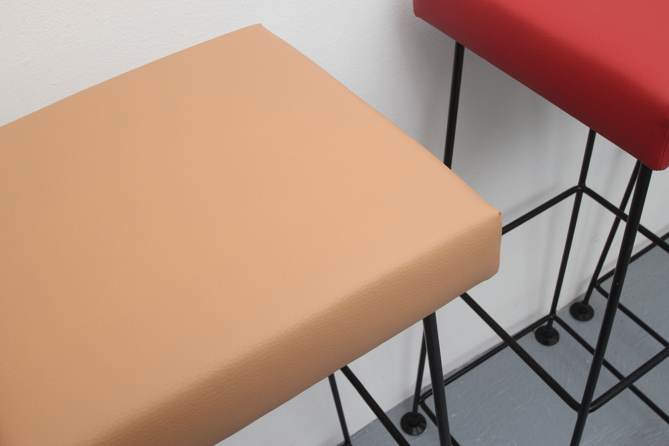 Set of 4 bar-stools Wire 1960s