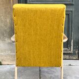 Scandinavian armchair with compass feet