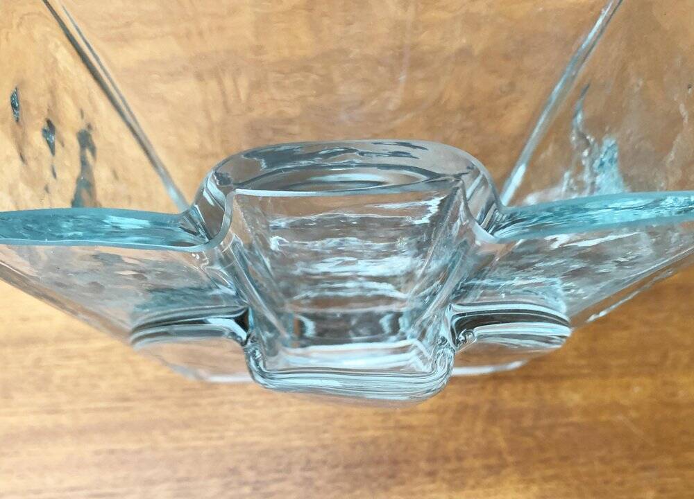 Postmodern glass block vase by Rosenthal, 1980s.