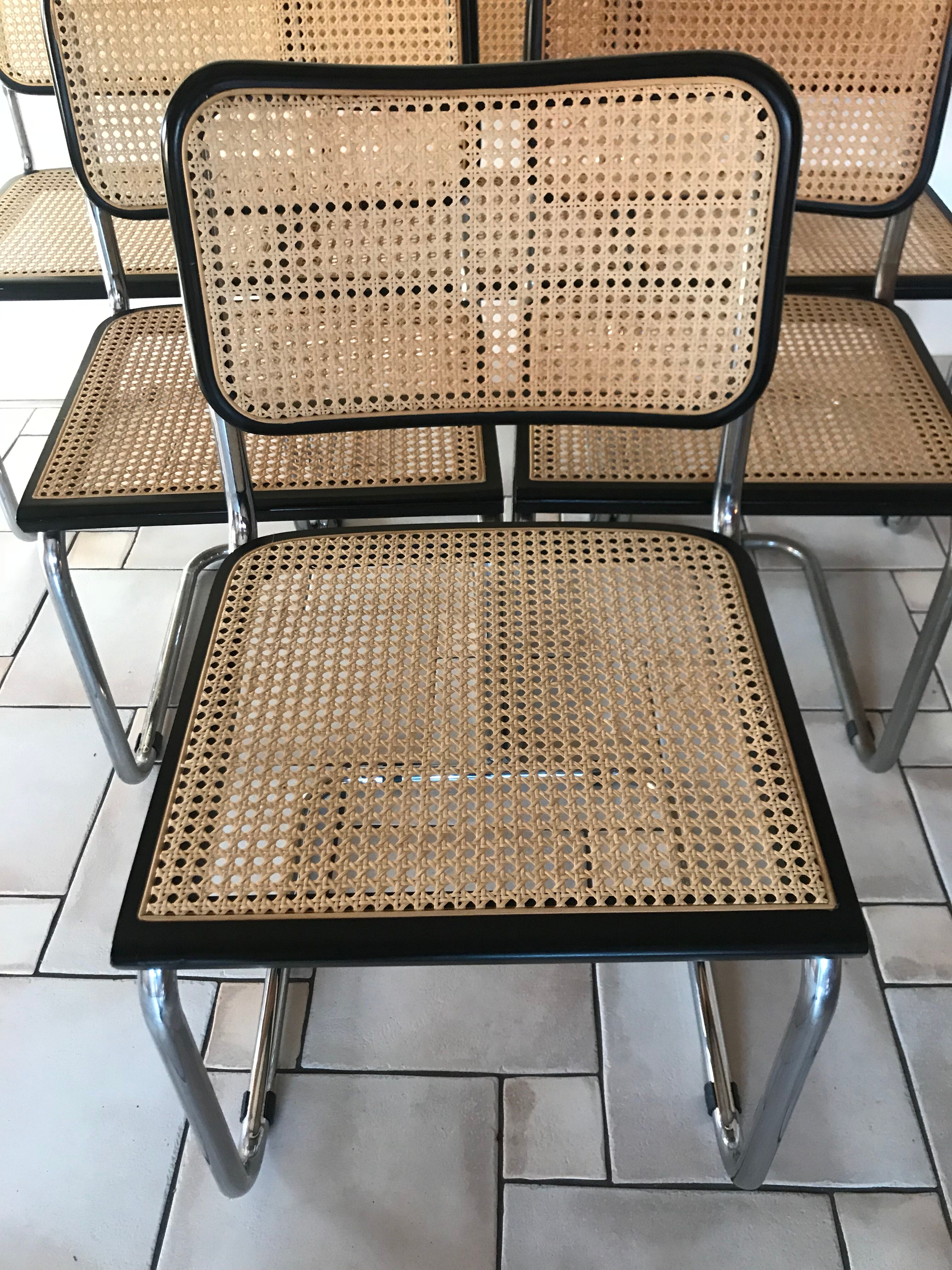 Set of 6 chairs Marcel Breuer cesca model b32