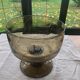 Coupe à fruits en verre soufflé brun la rochère France vintage
