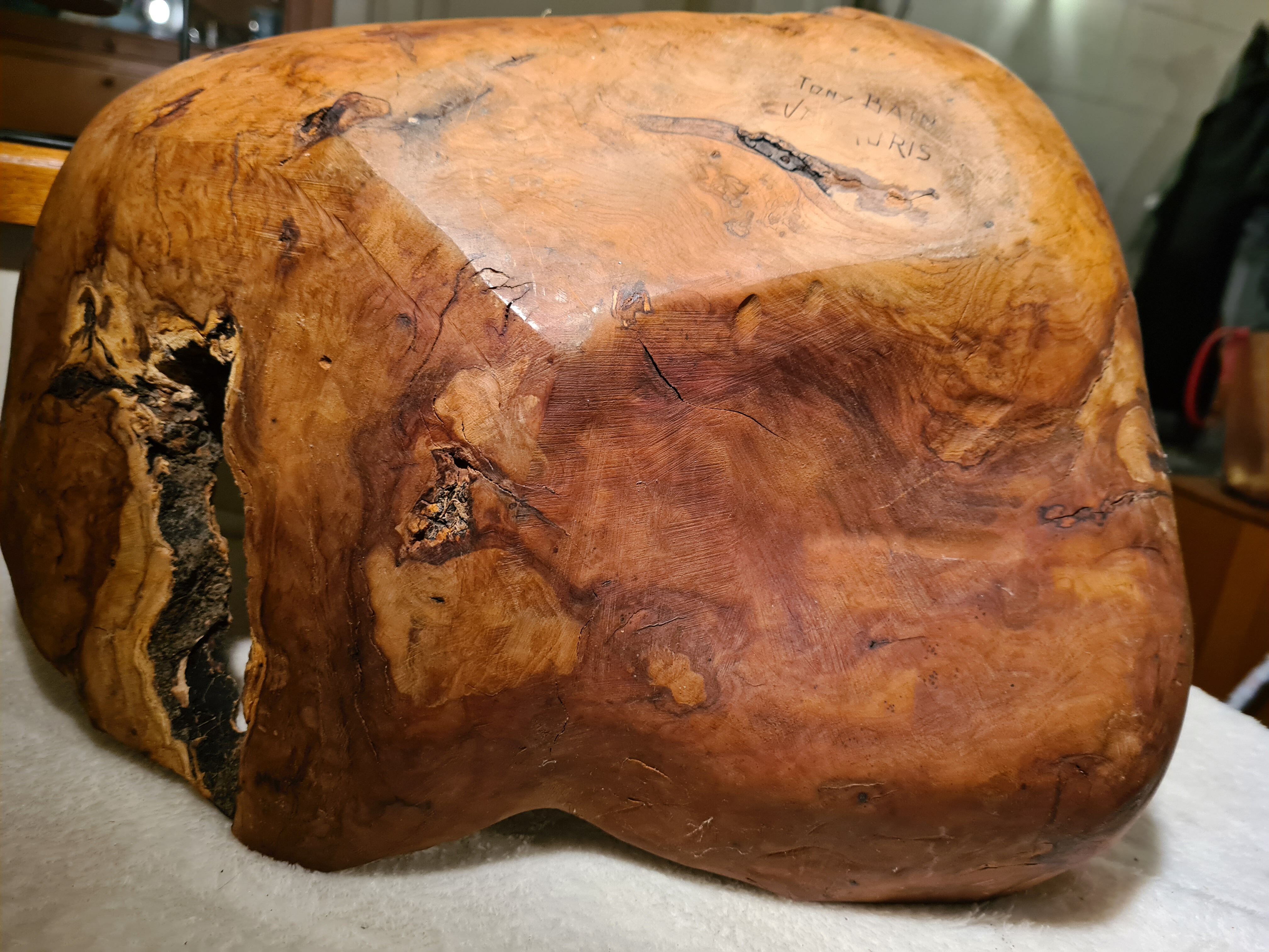 Tony Bain vallauris olive wood cut