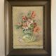 Antique oil painting still life with flowers 1936, signed