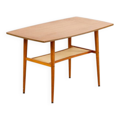Table basse scandinave en teck à double plateau, années 1950/60
