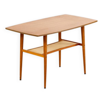 Table basse scandinave en teck à double plateau, années 1950/60