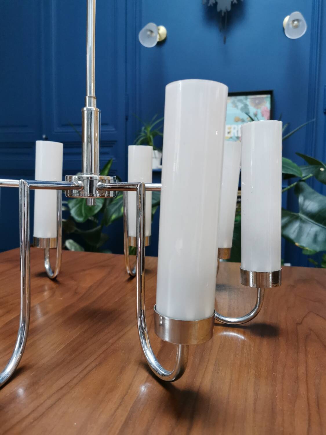 Vintage designer arm chandelier from the 70s