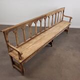 Patinated church pew