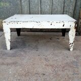 White metal industrial coffee table