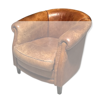 Vintage Sheepskin Leather Club Armchair, 1970s