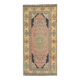 1970s Turkish Oushak Handmade Wool Cotton Pink Area Rug 108x225