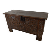A large flemish 18th century oak chest