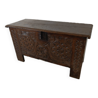 A large flemish 18th century oak chest