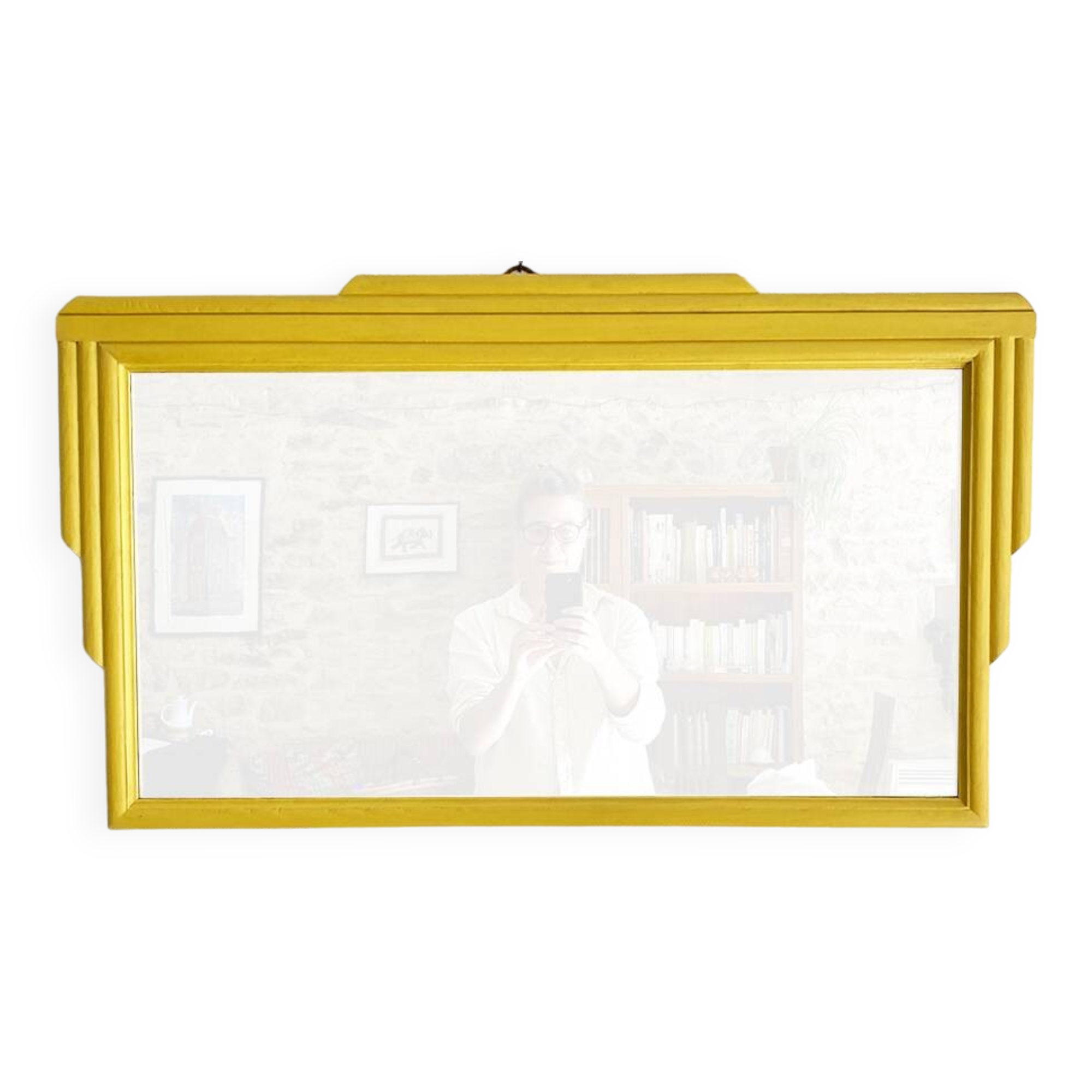 Horizontal art deco mirror