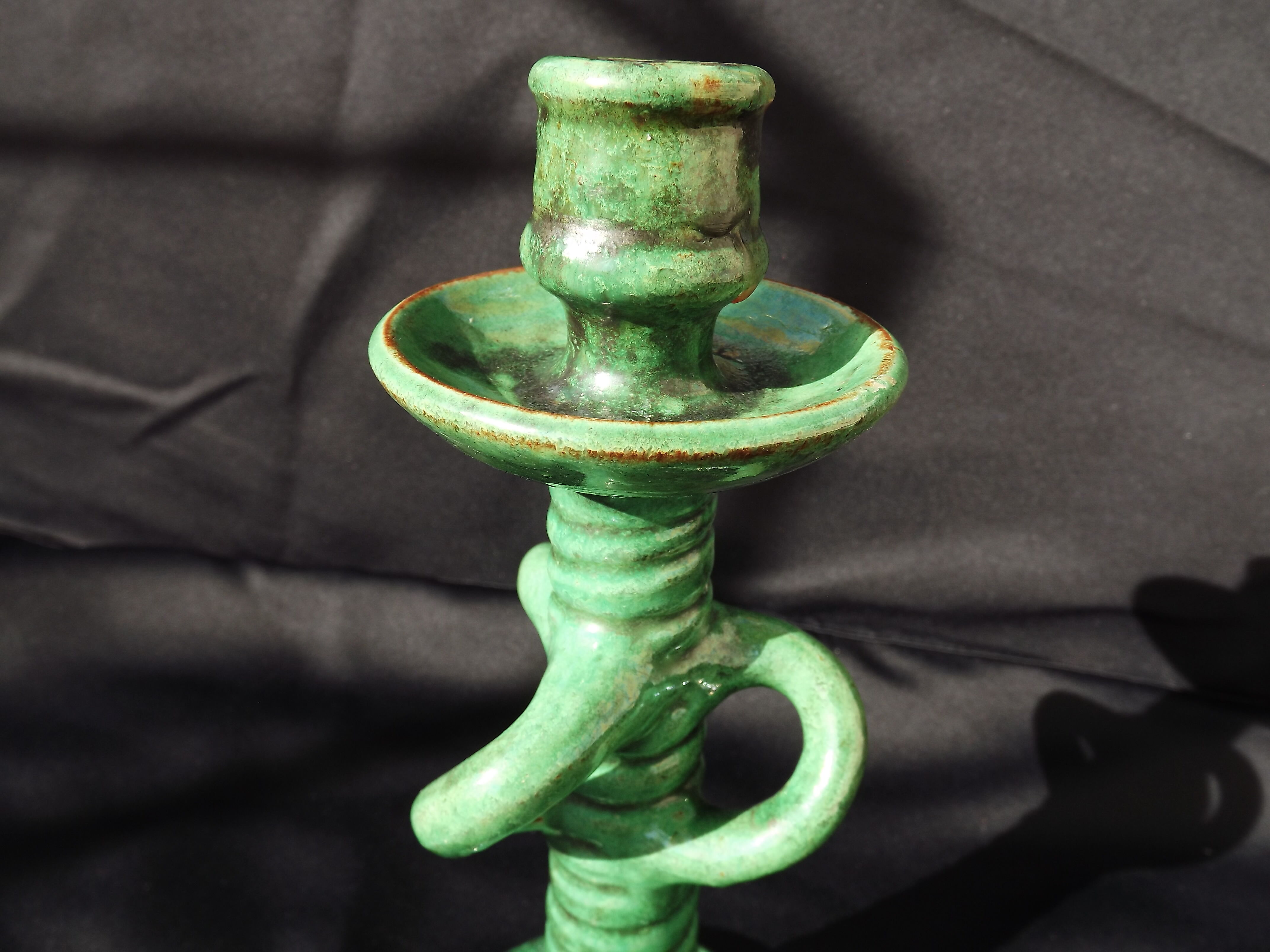 Terracotta candlestick