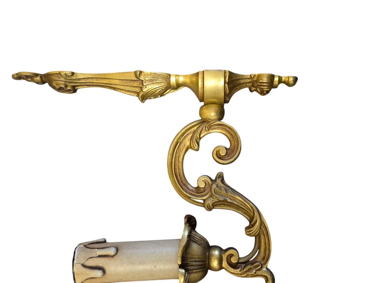 5-arm chandelier + 4 wall sconces MD bronze Louis XV style