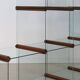 Gallotti & Radice Italian glass and wood bookcase 1980s