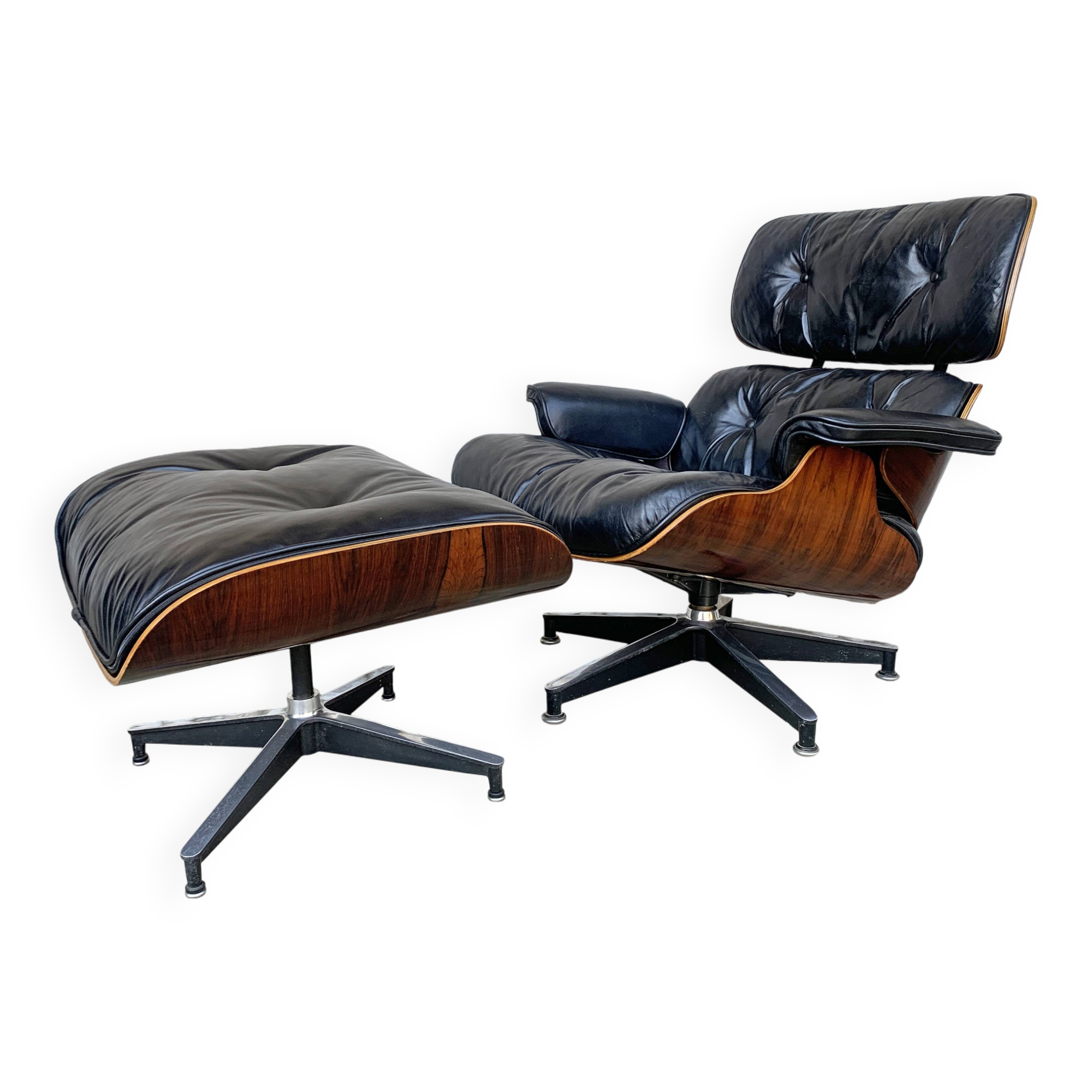 Herman Miller Lounge chair & ottoman palissandre Charles & Ray Eames 1960s