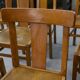 Set of 10 beech bistro chairs from the 1950s