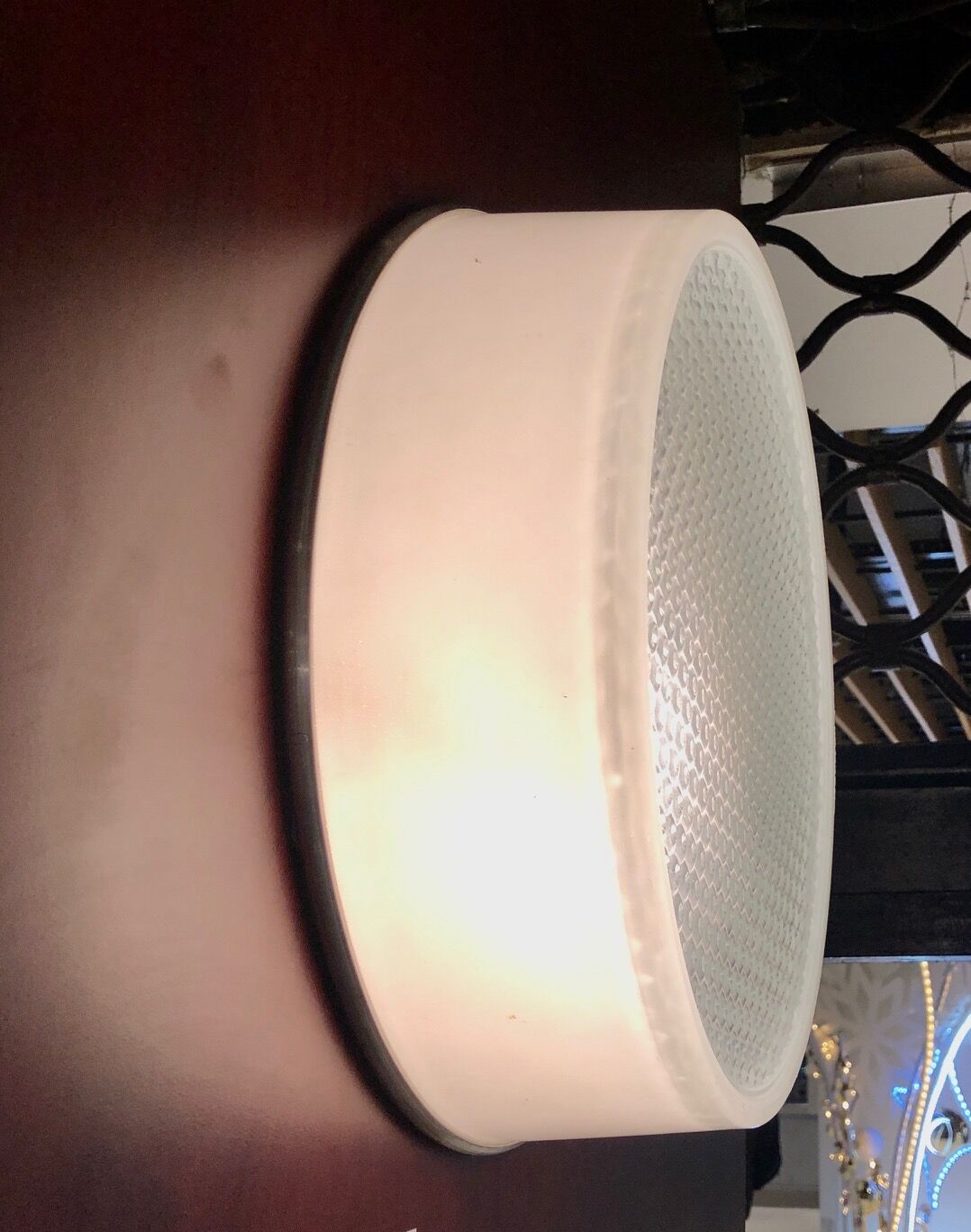 70s holophane wall sconce