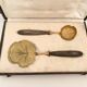 Silver-plated service cutlery with 950 thousandths and gold metal.
