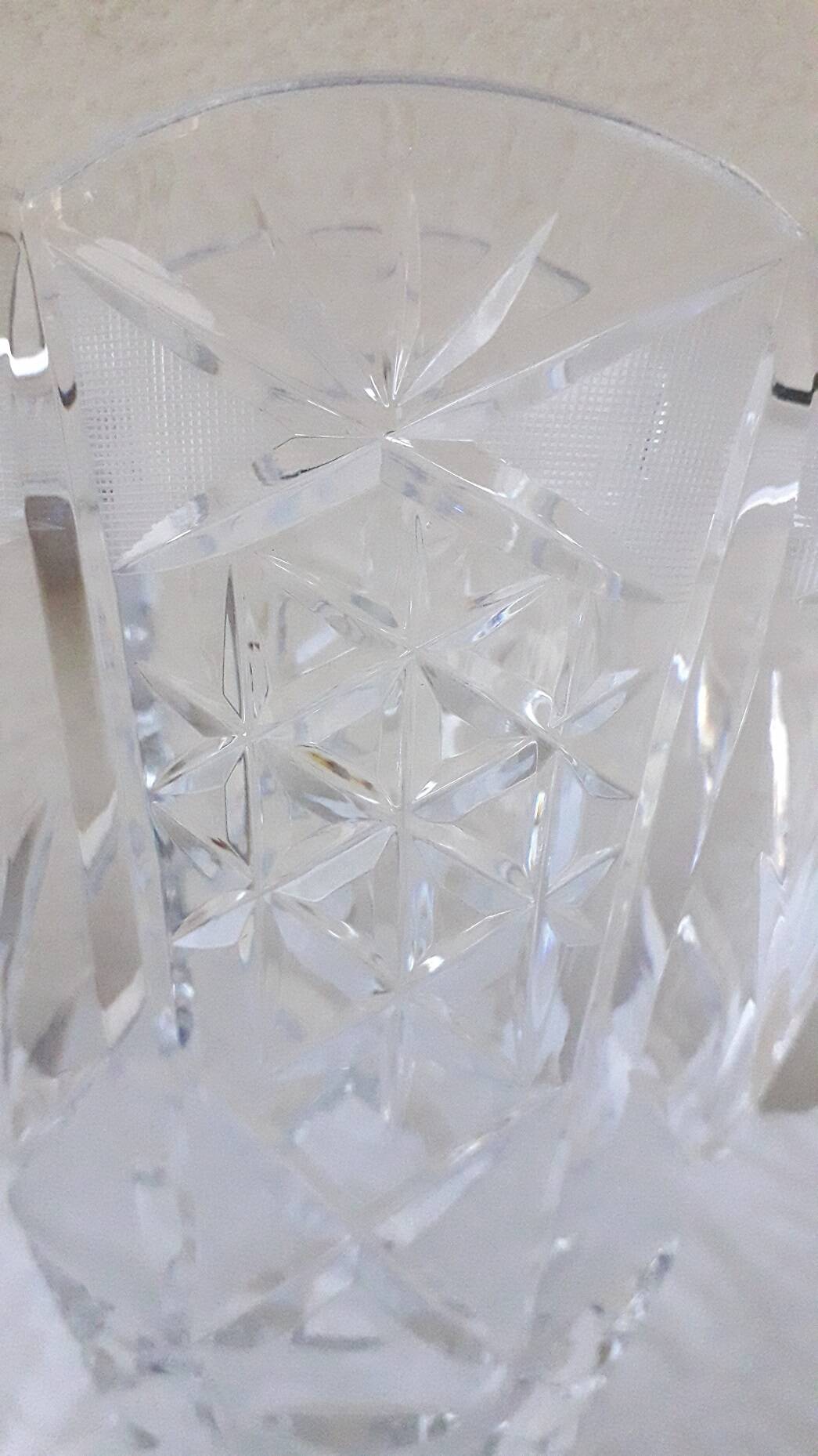 Cut crystal vase