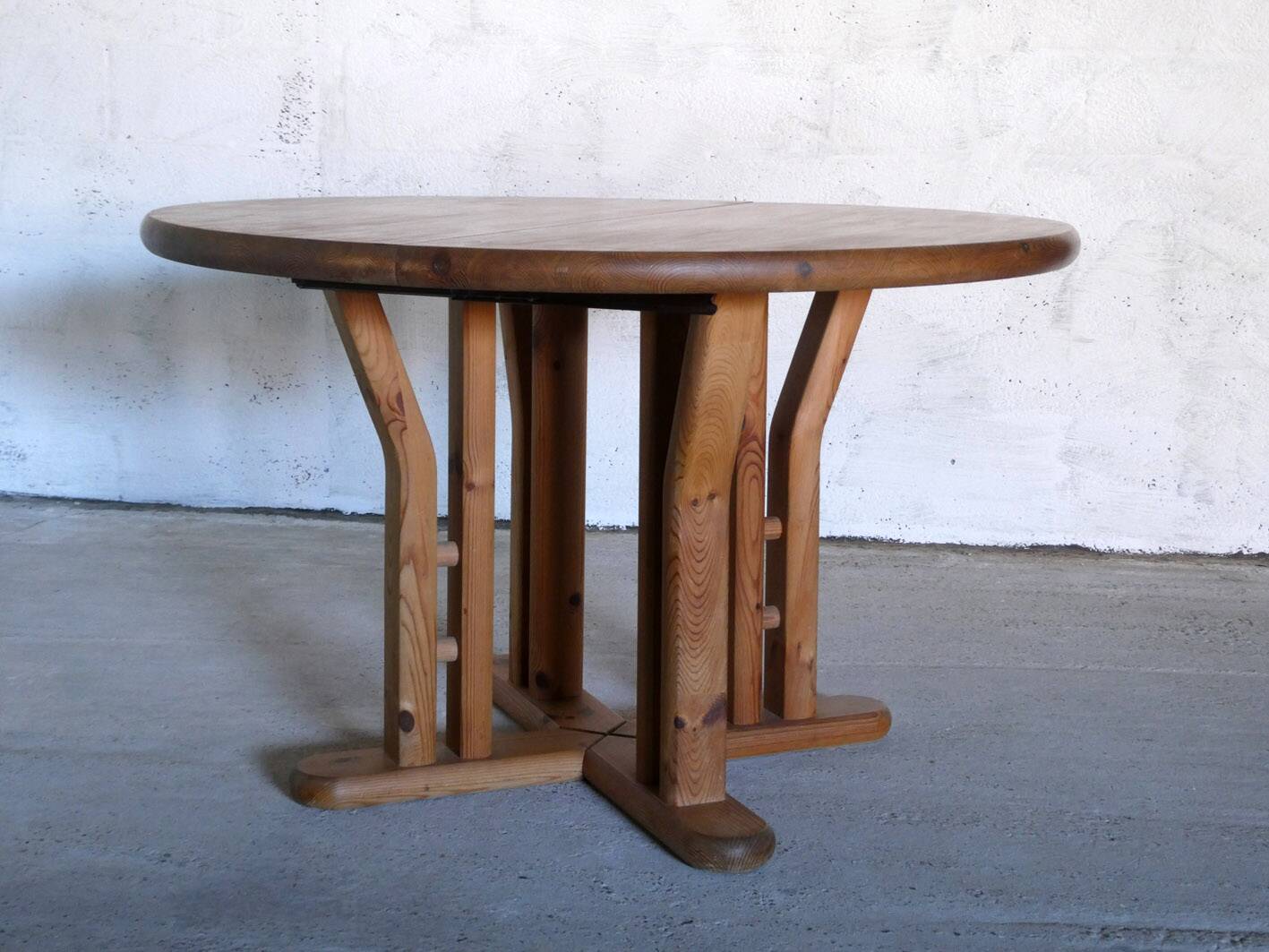 table à manger en pin, Pays Bas, 1970