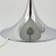 Rare lampe de table Panthella par Verner Panton avec base chromée et abat-jour gris