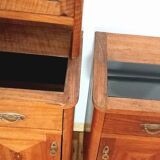Pair of narrow cabinets with an extension, the 60s