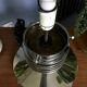 Large Murano glass and chrome lamp