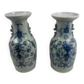 Pair of Chinese porcelain baluster vases, Qing Dynasty