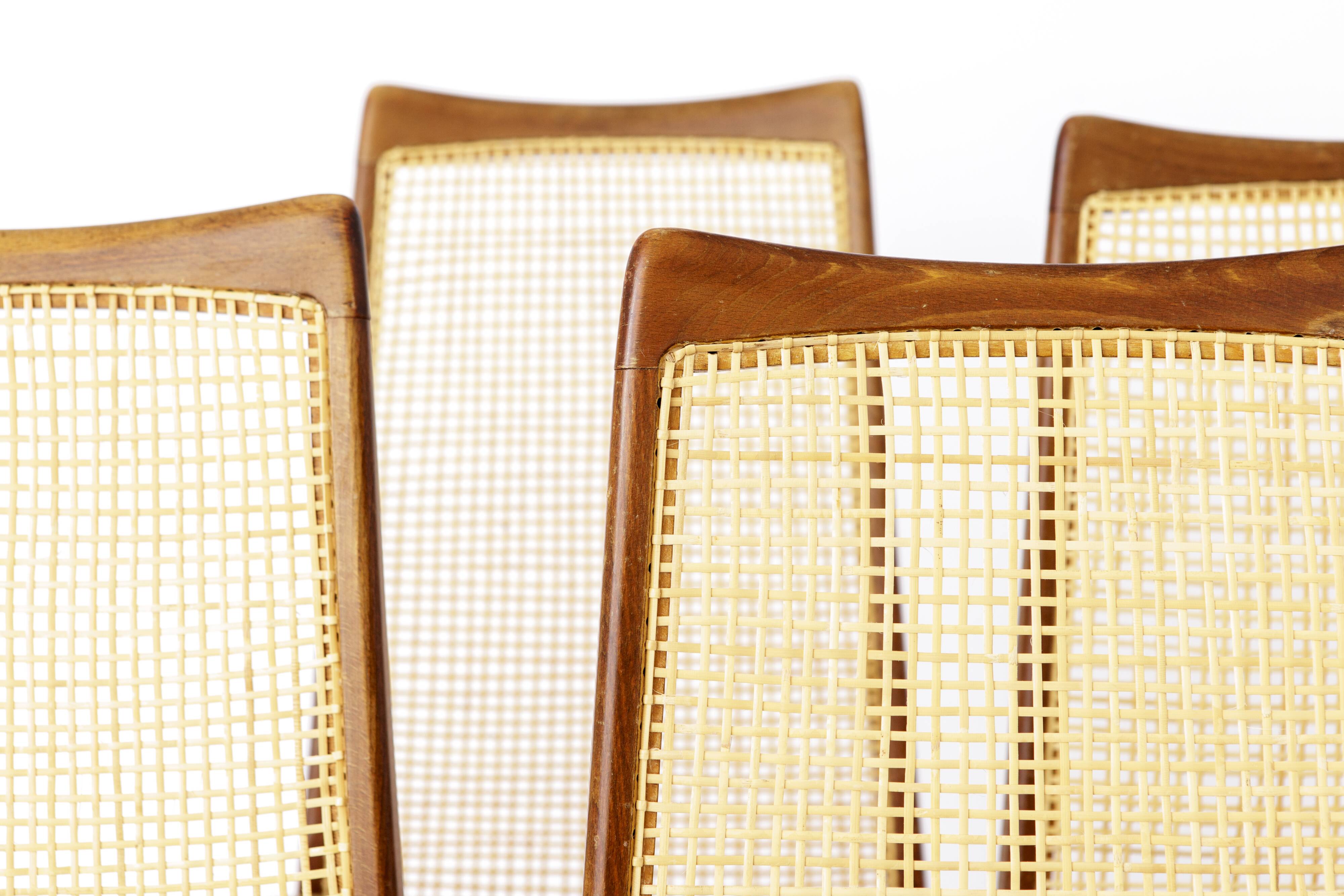 Set 4 Dining Chairs 1960s by Wilhelm Benze GmbH, Germany